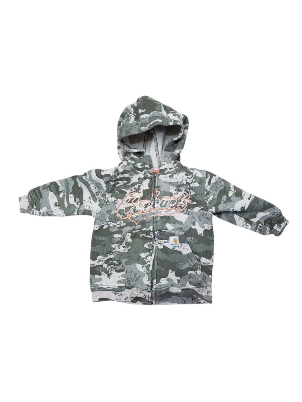 Carhartt Baby Camo Full-Zip Hoodie With Logo 12M Cotton Blend